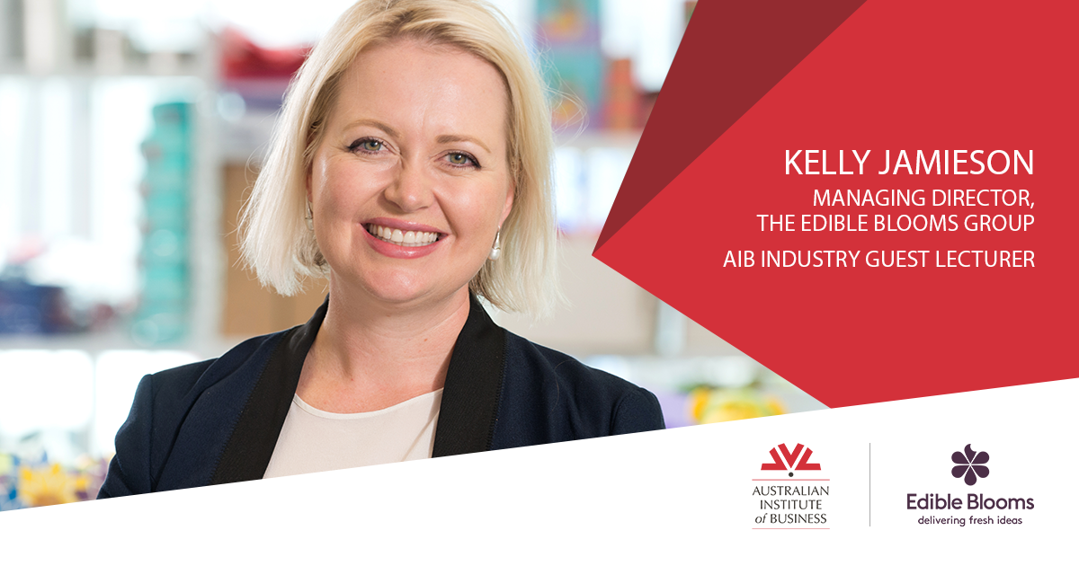 Kelly Jamieson of Edible Blooms Shares Her Gifts with AIB Australian Institute of Business