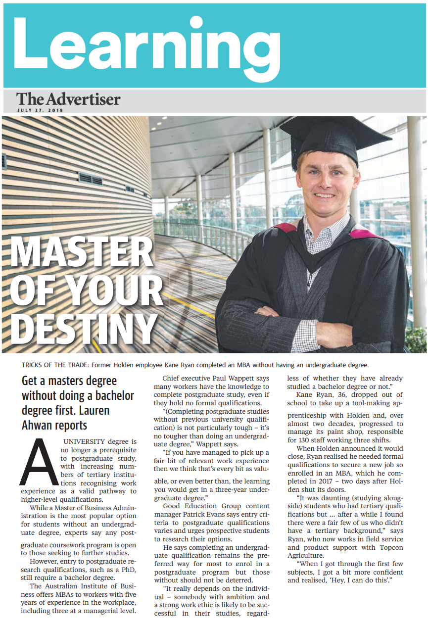 Kane Ryan Advertiser July AIB