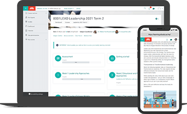 Student Learning Portal Desktop and Mobile